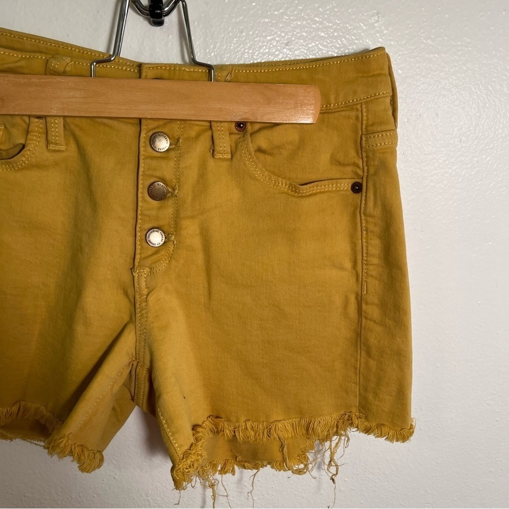 Universal Thread Cut Off Jean Shorts Mustard Yellow 2/26 - Picture 5 of 11
